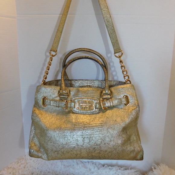 Michael Kors Handbags - MICHAEL KORS HAMILTON PALE GOLD LARGE TOTE